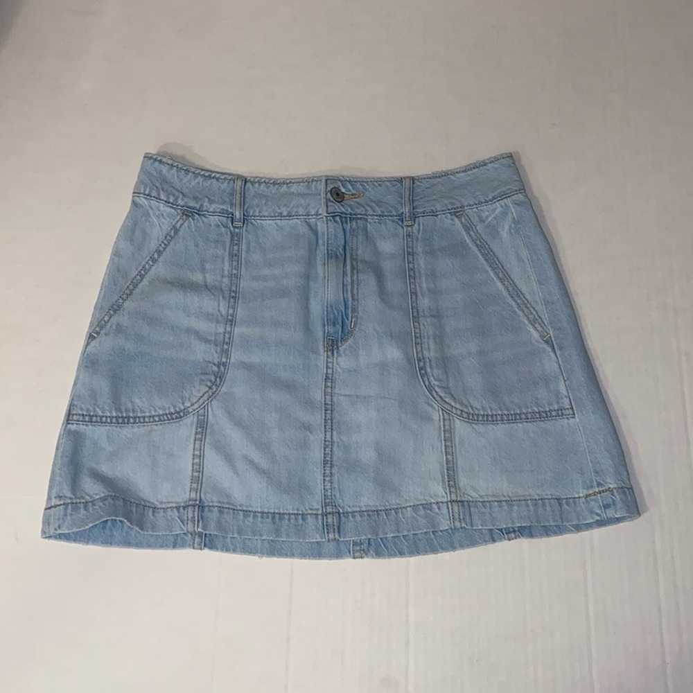 American Eagle Outfitters Women’s Super Hi-Rise A-Line Size 8 Denim Jean Skirt